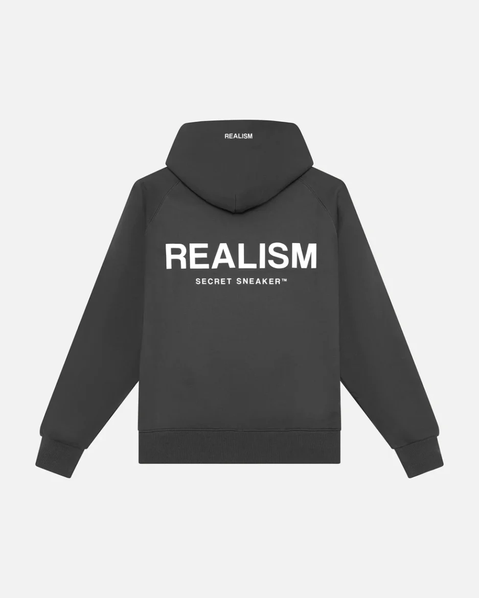 SSS REALISM BACK LOGO ASPHALT HOODIE
