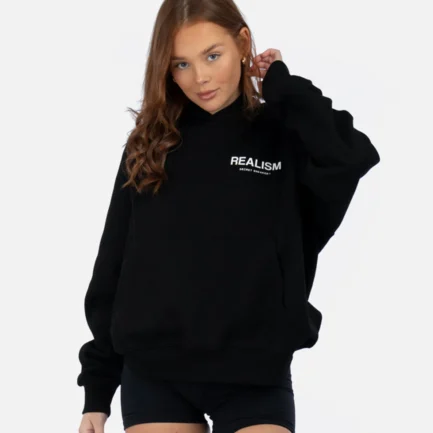 SSS REALISM BACK LOGO BLACK HOODIE