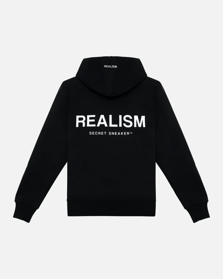 SSS REALISM BACK LOGO BLACK HOODIE