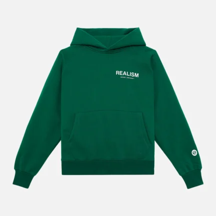 SSS REALISM BACK LOGO GREEN HOODIE PINE