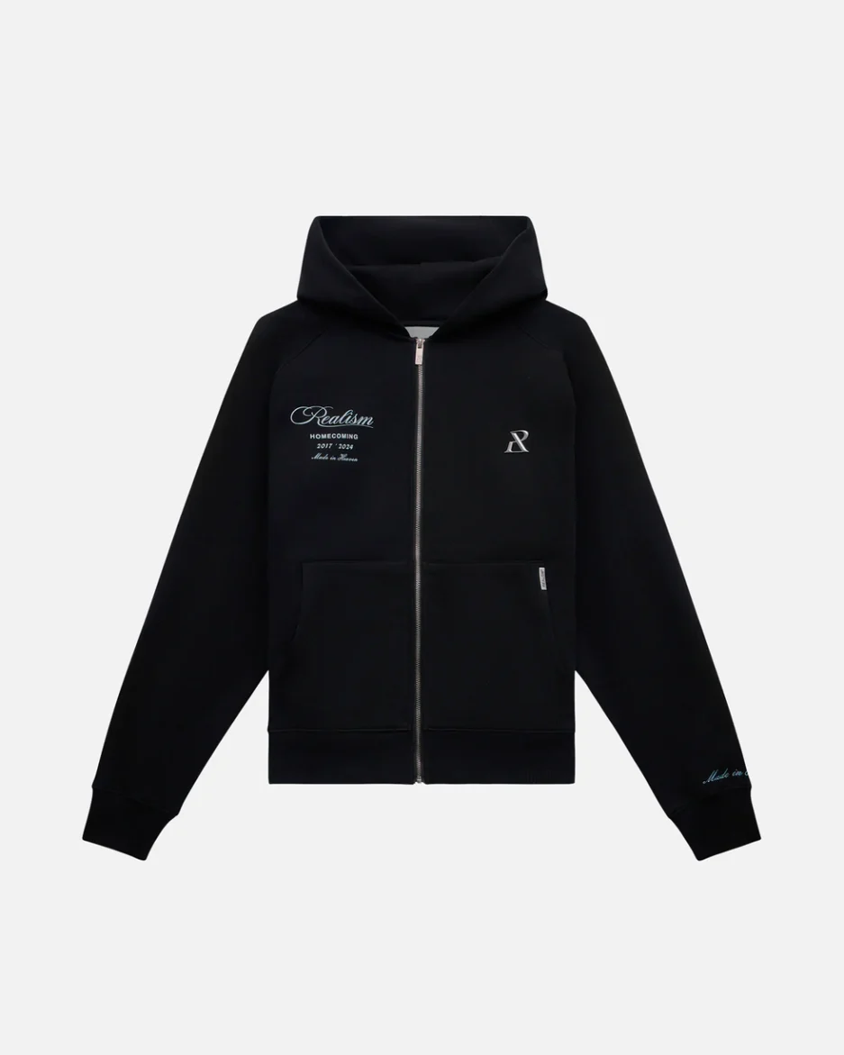 SSS REALISM HALO ZIP BLACK HOODIE